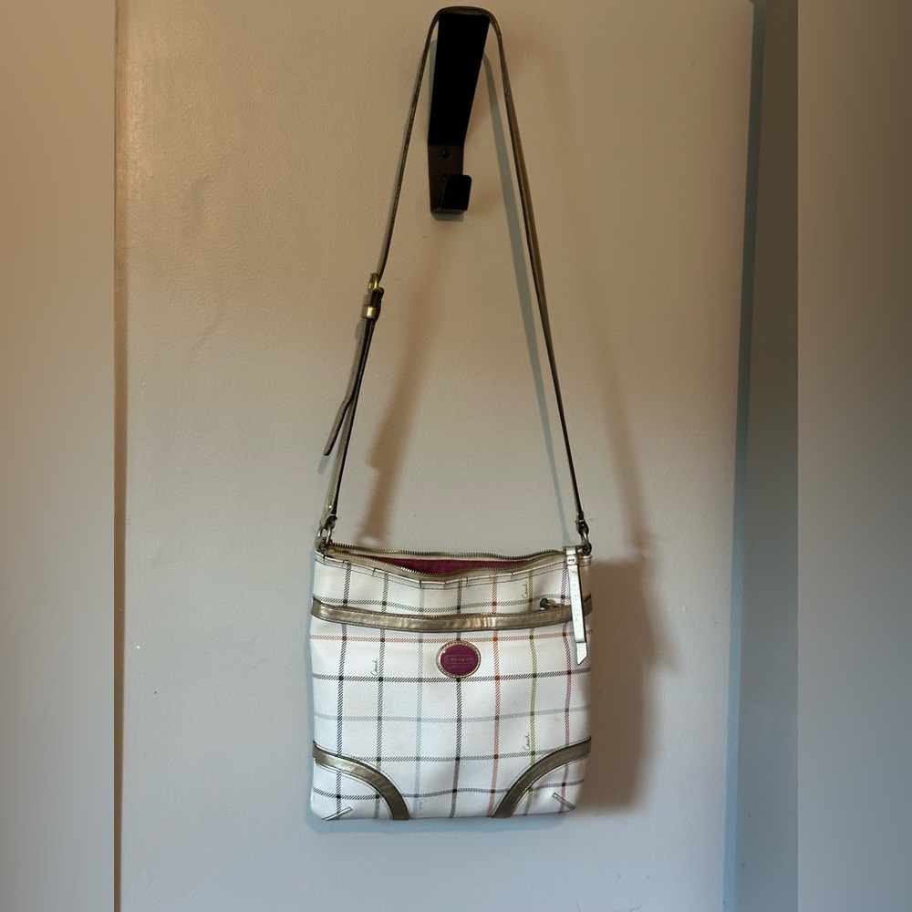 Coach Heritage Plaid Crossbody Bag